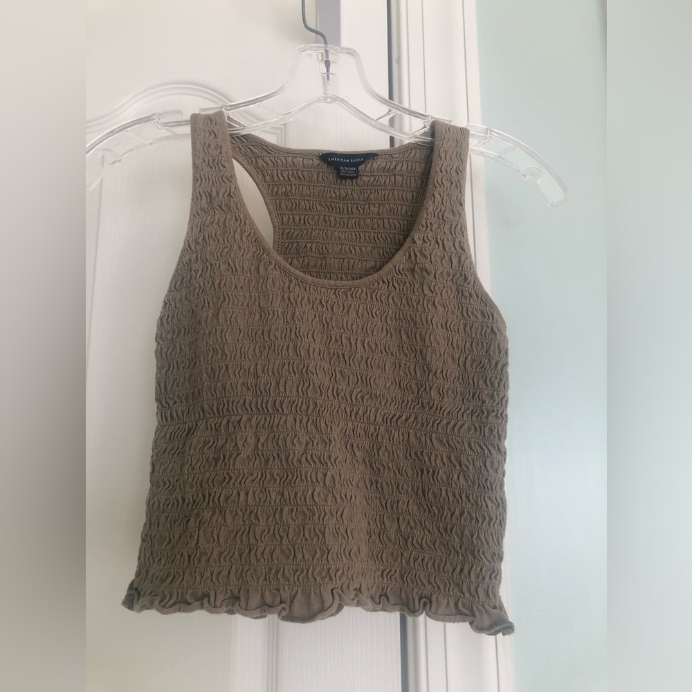 American Eagle Outfitters Green Smocked Tank Top
Size XS